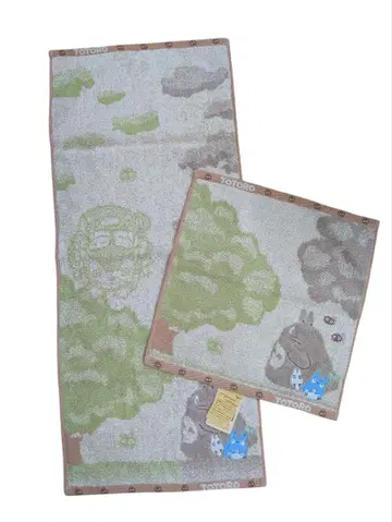 지브리 이웃집 토토로 페이스 타월 손수건 2장 세트