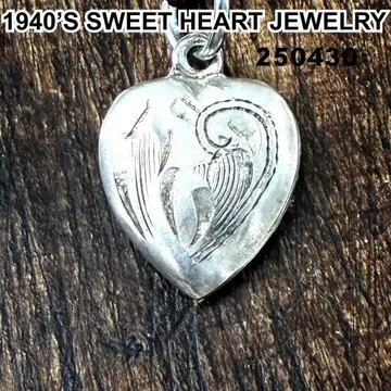 스위트하트 주얼리 소용돌이 실버 빈티지 목걸이 NAVY