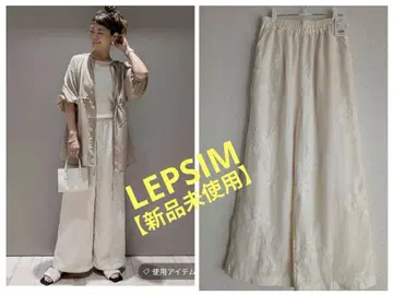 [택 포함 미사용 새상품] LEPSIM 시어 자수 이지 팬츠