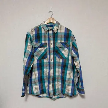 80s PRIVATE PROPNRTY 체크 플란넬 셔츠 미국 제조