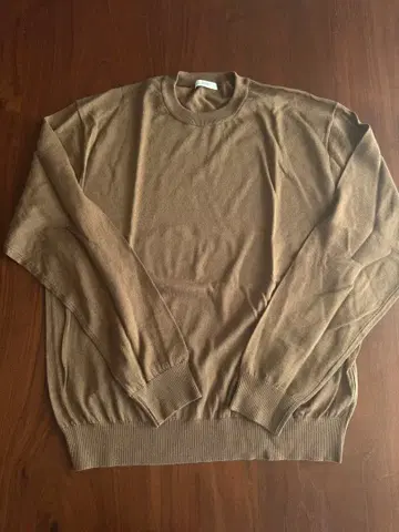 ATON 카멜 크루넥 니트 스웨터 04 사이즈 코튼 실크