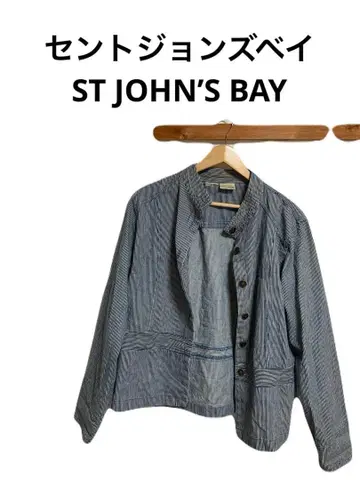 세인트 존스 베이 ST JOHN'S BAY 보더 스트라이프 자켓