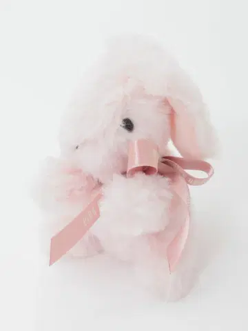 핑크하우스 토끼 봉제 인형 코사지 귀 늘어뜨린 토끼 브로치 핑크