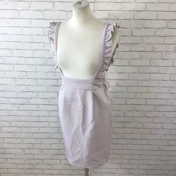 1.10 h500 에블린 프릴 서스펜더 스커트 M