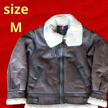 ALPHA INDUSTRIES 페이크 무스탕 B3형 플라이트 자켓