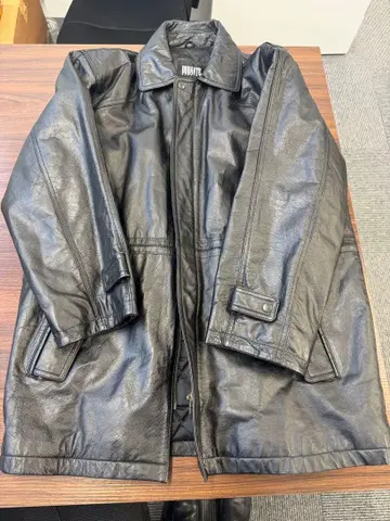 DURANTE GENUINE 천연 가죽 소가죽 레더 코트 블랙 L 남성용