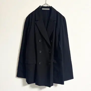 theory luxe RISE JUJU 더블 테일러드 자켓 블랙