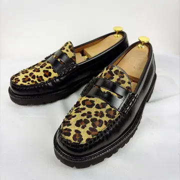 컨디션 최상 G.H.BASS 로퍼 레오파드 26.5cm