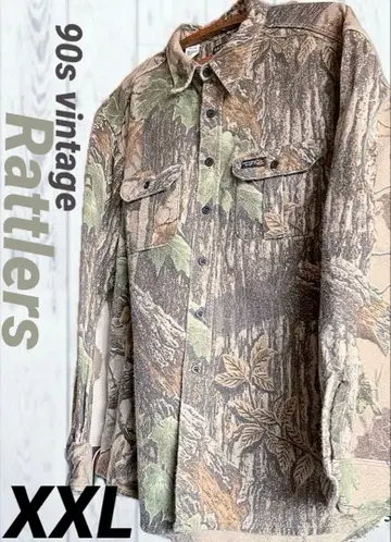 레어! 90s 미국제 빈티지 리얼트리 플란넬 셔츠 헌팅