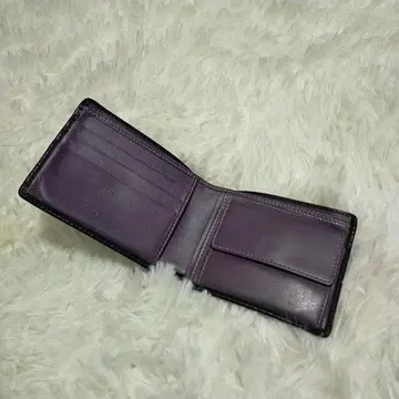 새상품급 에팅거 ettinger 2단 접이 지갑 블랙 안쪽 연보라