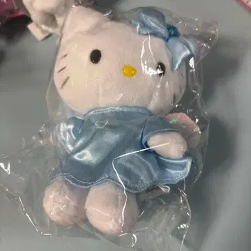 헬로키티 봉제 인형 마스코트 키링 엔젤 키티 스카이블루 블루