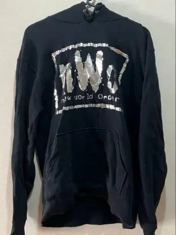 아리스토리스토 WWE nWo 후드 부착 풀오버 후드티 블랙