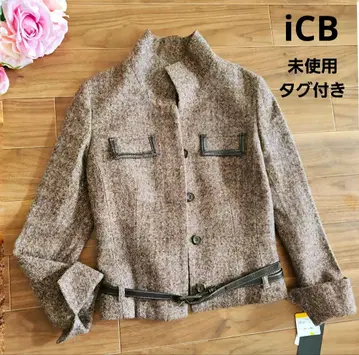 미사용 택 포함 iCB 정가 40950엔 벨티드 울 자켓 코트
