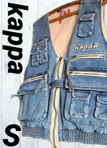 레어! kappa 데님 낚시 베스트 멀티 포켓 유틸리티