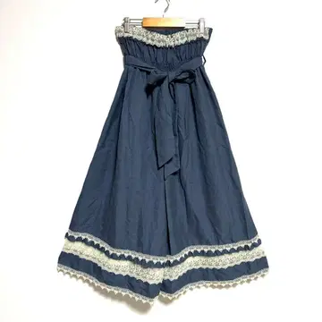 axes femme 데님 가우초 팬츠 레이스 M