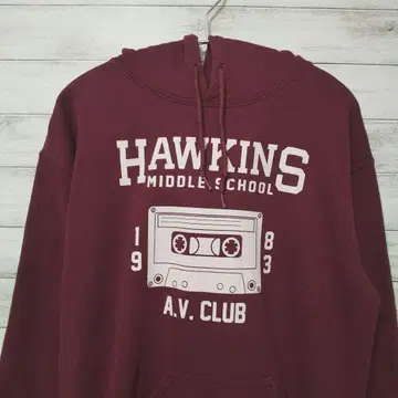 호킨스 카세트 테이프 후드티 USA 구제 의류