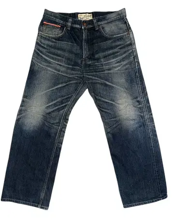 EDWIN 505V 적귀 셀비지 다크 블루 데님 팬츠