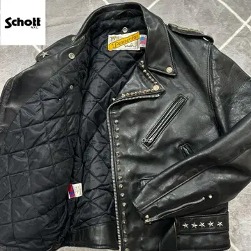 [ 환상의 XL ] 고급스러움이 느껴지는 SCHOTT 샷 더블 가죽 자켓