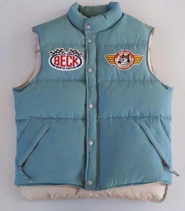 TOYS McCOY 스카이블루 다운 베스트 패치 포함