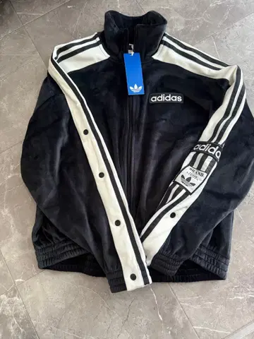 adidas 플리스 저지 블랙/화이트