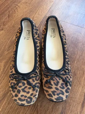 PRETA flex 레오파드 무늬 플랫슈즈