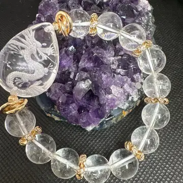 수정 용신 조각 팔찌