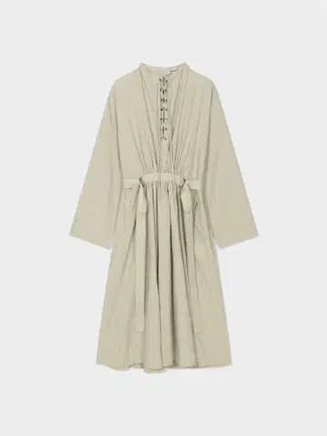 low classic 레이스업 원피스 카키