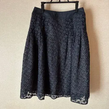 Rene 르네 전체 레이스 플레어 스커트 34 사이즈 다크 그레이