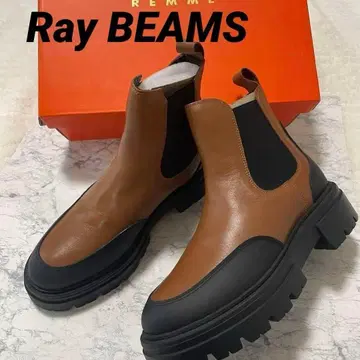 반값 이하 레이빔즈 부츠 23cm 사이드 고어 부츠 가죽 브라운