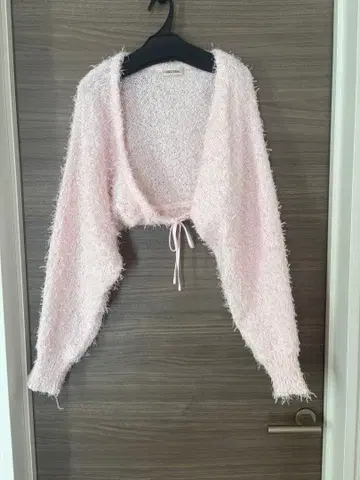 Coco Deal 핑크 크롭 가디건