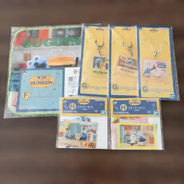 제일복권 PUPPET SUNSUN 타월, 아크릴 키링, 스티커 세트