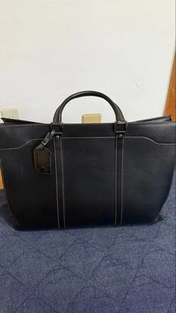 Dunhill 블랙 가죽 비즈니스 백