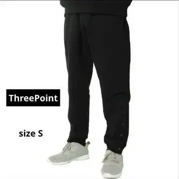 ThreePoint 쓰리포인트 밑단 버튼 스웨트 팬츠 S 속기모 블랙