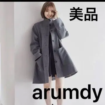 새상품급 arumdy 세일러 카라 미디 A라인 코트
