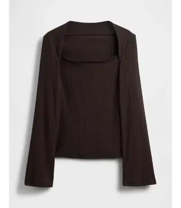 모던 리브 엔벨로프 넥 상의