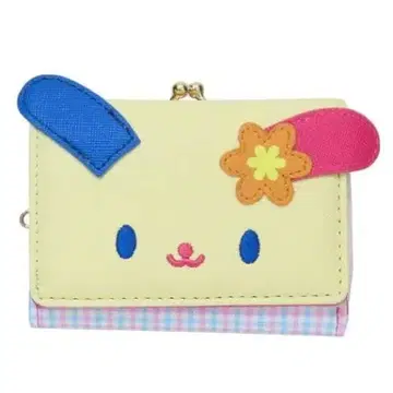 우사하나 지갑 다이컷 금속 장식 지갑 가마구치 3단 폴더형 지갑 산리오