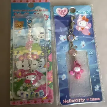 레어! 홋카이도 한정 플라워 아이슬란드 끈 스트랩 지퍼 참