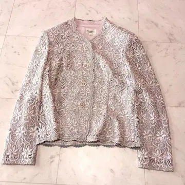 Apploberry 아프로베리 전체 레이스 자수 자켓 어깨 패드 11