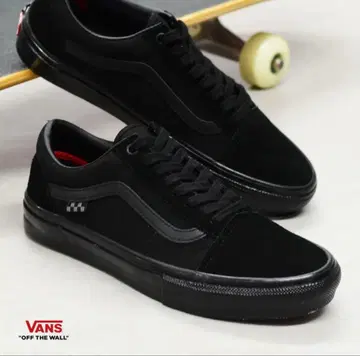 VANS 블랙 스웨이드 스니커즈 스케이트 보드화