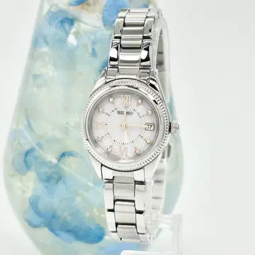 SEIKO 스와로브스키 1B22-0BZ0 한정판 솔라 전파 손목시계