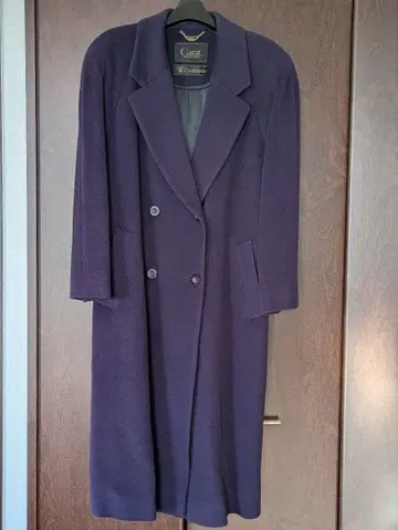 쇼와 레트로 Carat 일본제 캐시미어 더블 브레스트 롱 코트