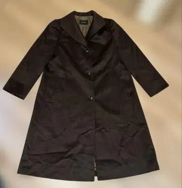 빈티지 고급 캐시미어 100% 산요 농광택 브라운 코트