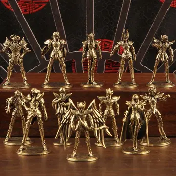 인기 세인트 세이야 황금 성투사 금속 피규어 12개 구리색