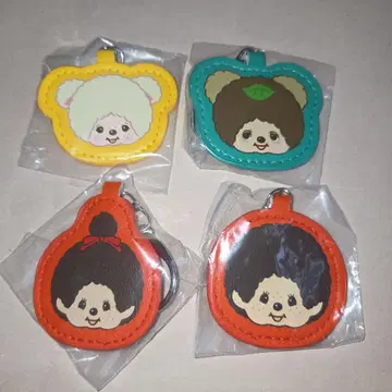 몬치치 가죽 느낌 키링 가챠가챠 4종