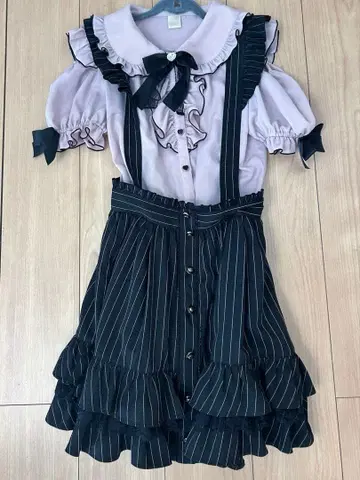 시크릿허니 블라우스 점프스커트 세트