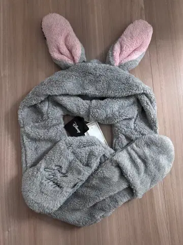 주토피아 후드 부착 머플러 TDL 주디 귀 부착 아베일 시마무라