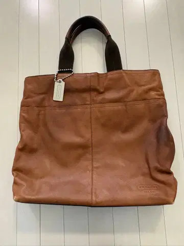 가죽 토트백 브라운 약 가로 40cm