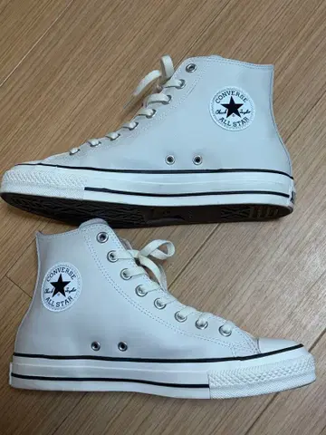 컨버스 올스타 하이 레더 화이트 26.5cm
