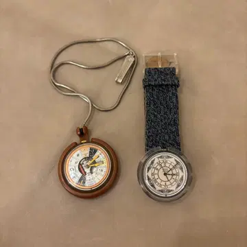 스와치 손목시계 회중시계 2개