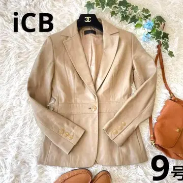 iCB 온워드 카시야마 양가죽 레더 자켓 테일러드 자켓 베이지 9